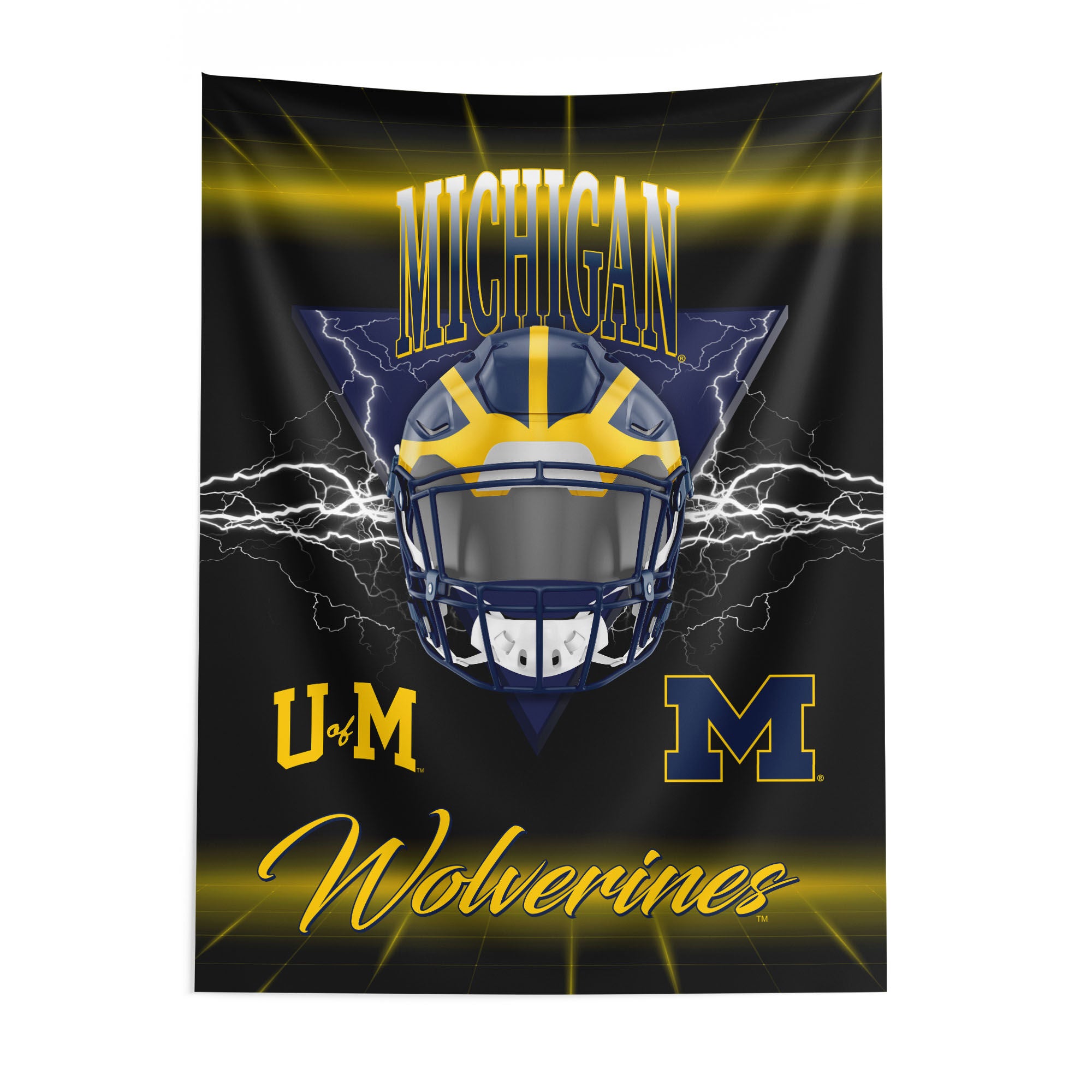 NCAA Electrode Wall Hanging 40x57 inches, WOLVERINES, hi-res image number 0