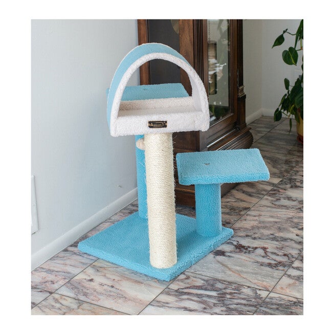 Real Wood 29 inches Cat Tree With Scratcher And Tunnel, , on-hover image number 1