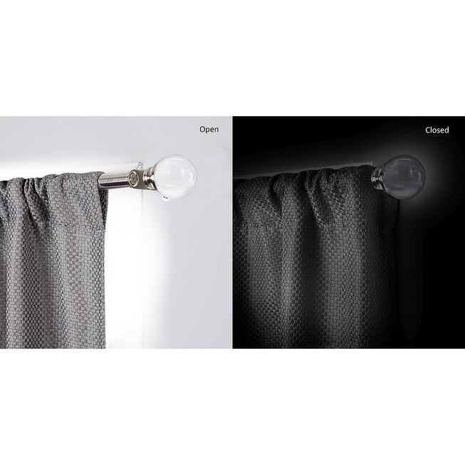 Innovative Decorative Room Darkening Wrap Around Rod & Finial 66-120, , alternate image number null