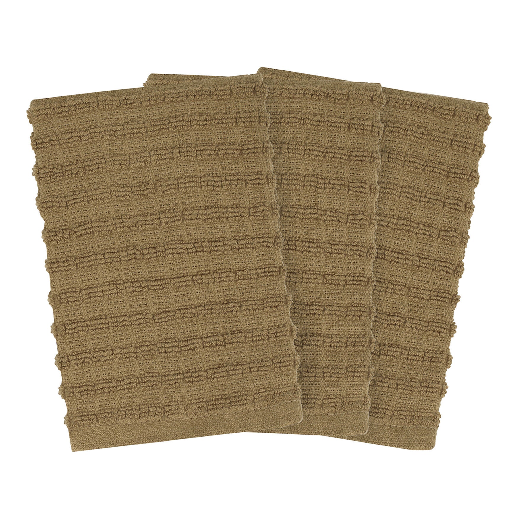 Royale 3Pk Solid Dish Cloth, MOCHA, hi-res image number 0
