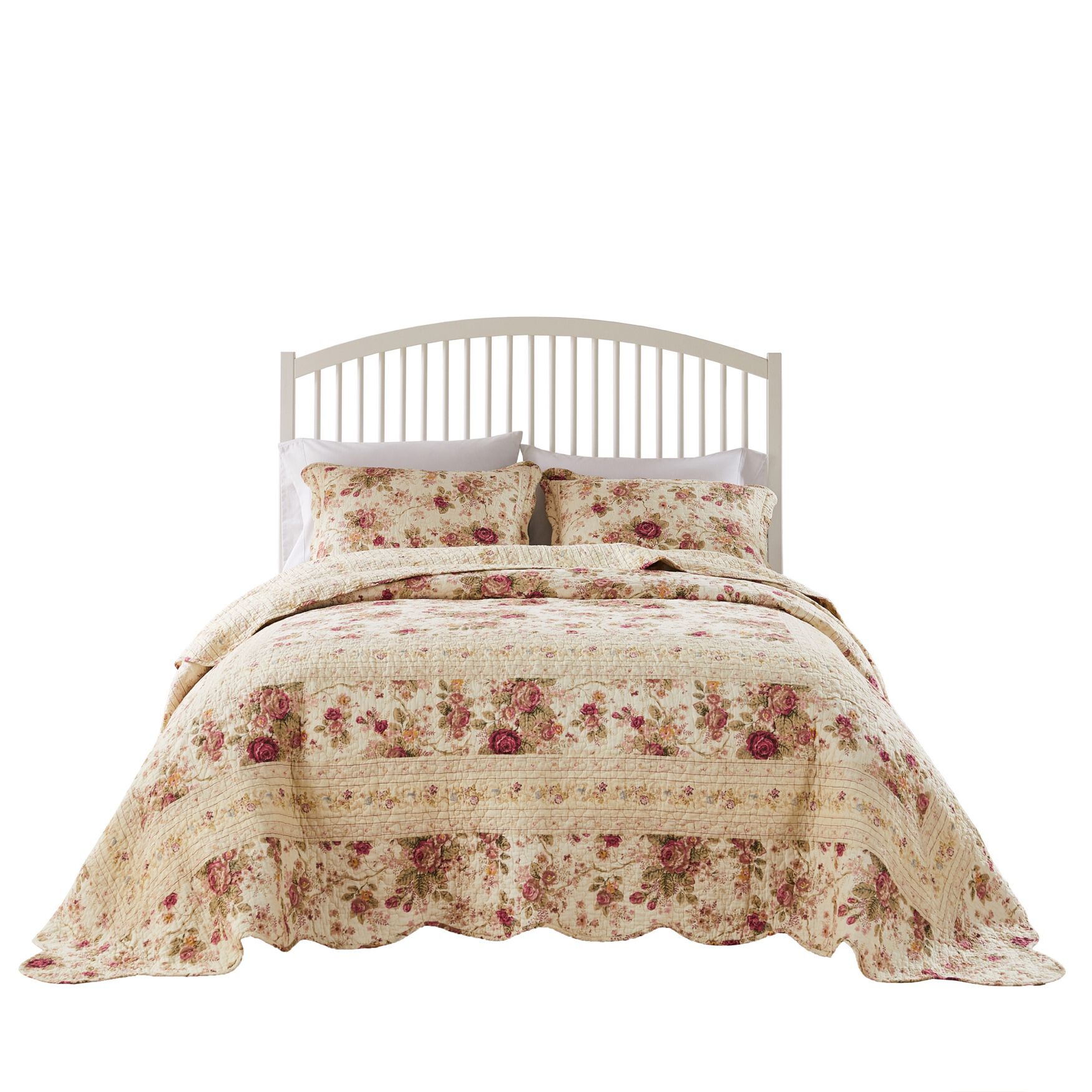 Antique Rose 100% Cotton Bedspread Set, , alternate image number 4
