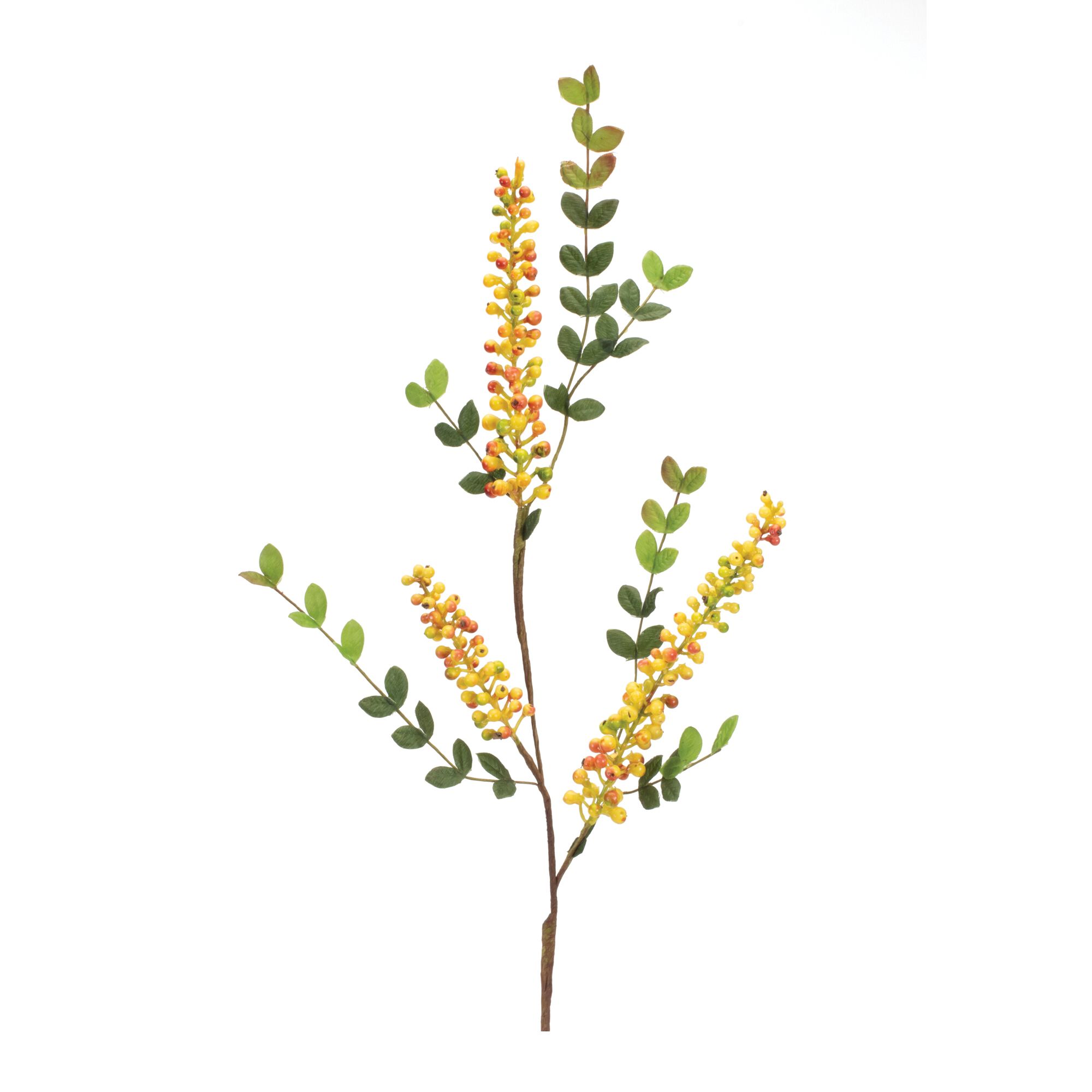 Yellow Berry Foliage Spray (Set of 6), YELLOW/GREEN, hi-res image number 0