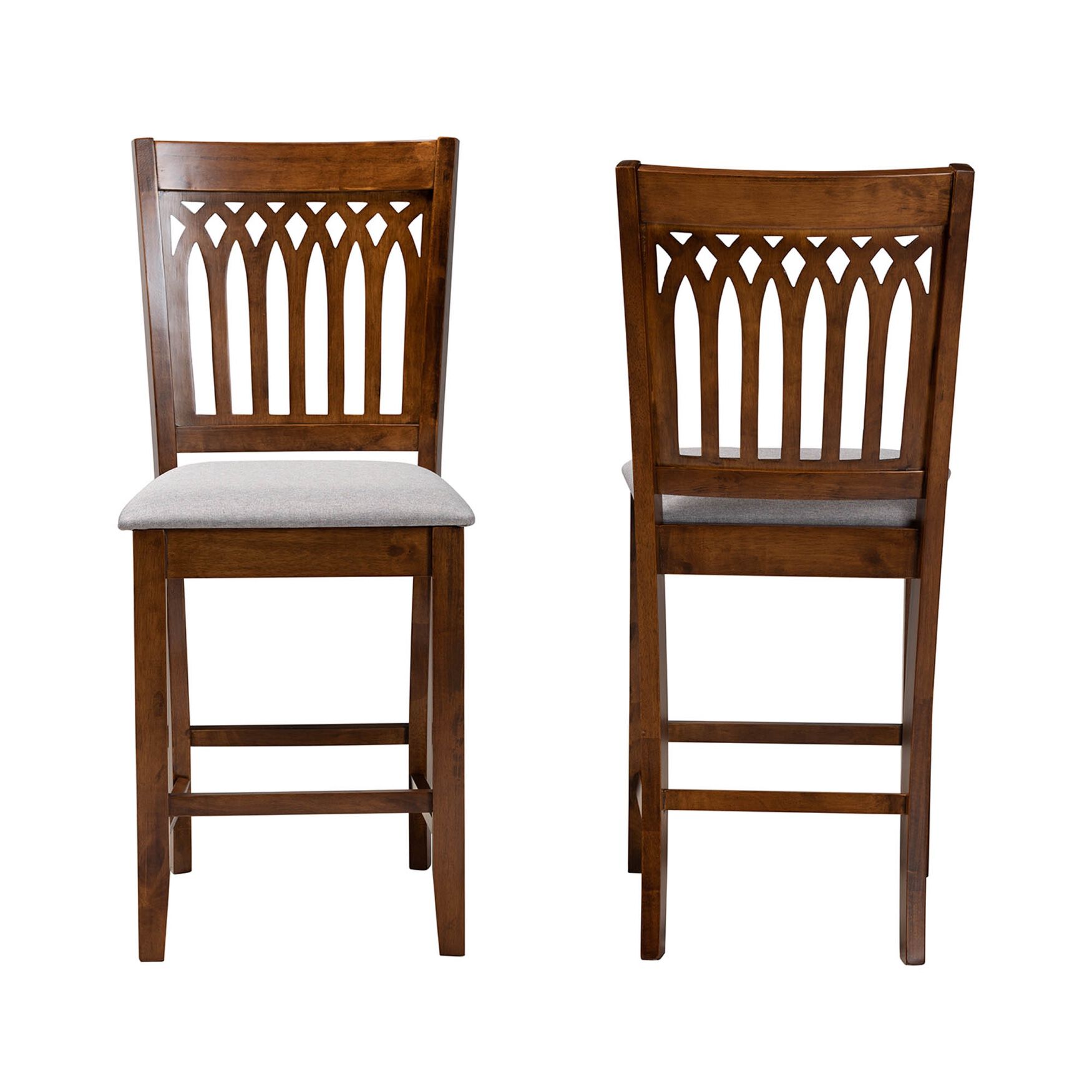 Genesis Modern Beige Fabric And Dark Brown Finished Wood 2-Piece Counter Stool Set, , alternate image number 15