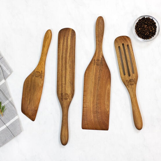 Mad Hungry Original 4-Piece Acacia Wood Spurtle Set, NATURAL, hi-res image number null