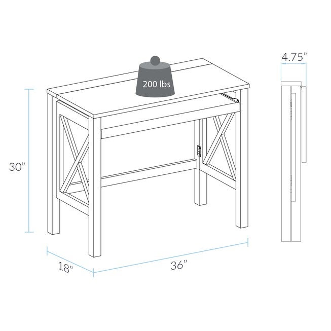 Montego Folding Desk with Pull-Out-Espresso, , alternate image number 6