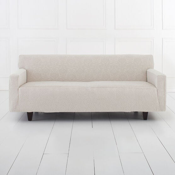 BH Studio Ikat Stretch Extra-Long Sofa Slipcover, LINEN, hi-res image number null