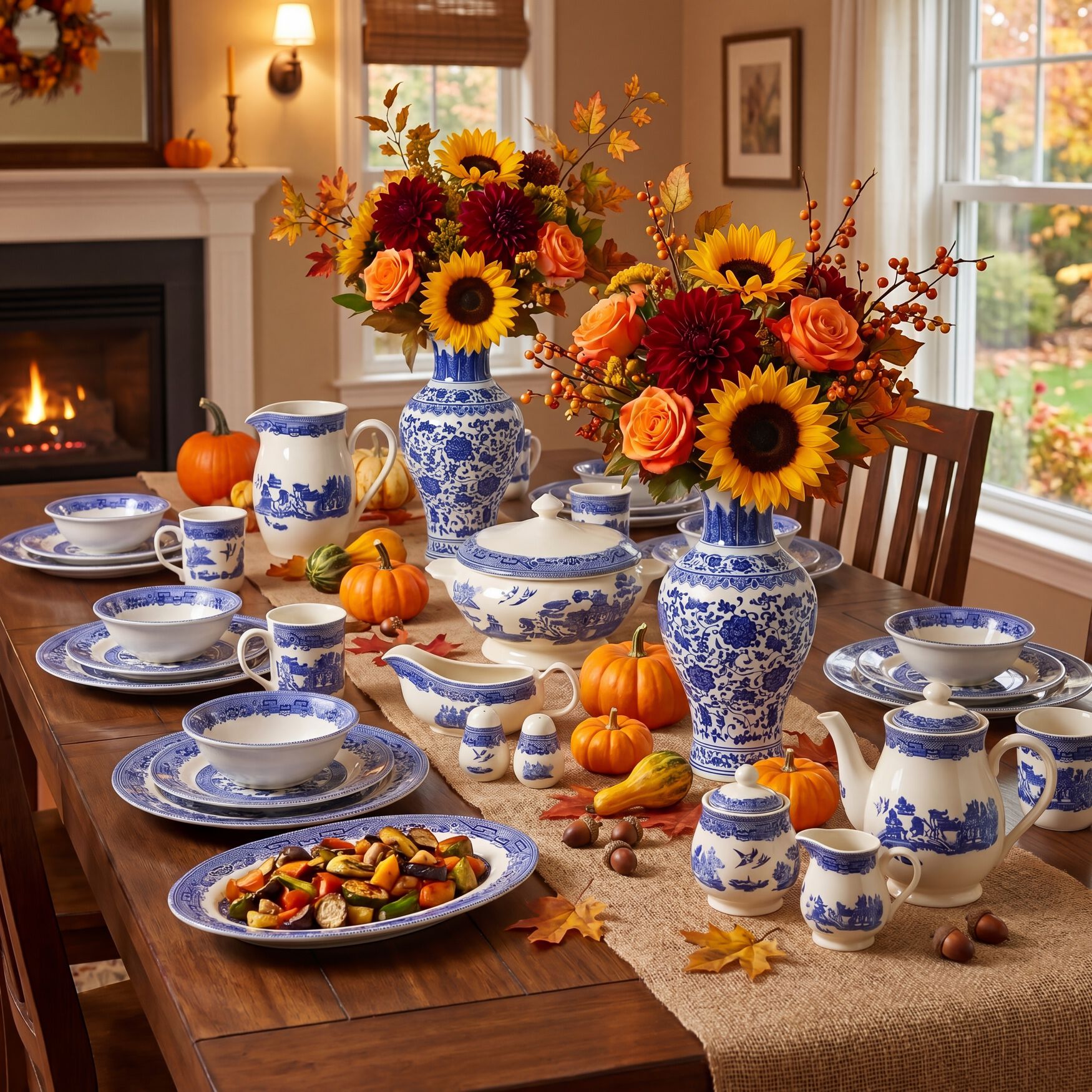 Blue Willow 3-Pc. Teapot Sugar and Creamer Set, , alternate image number 4