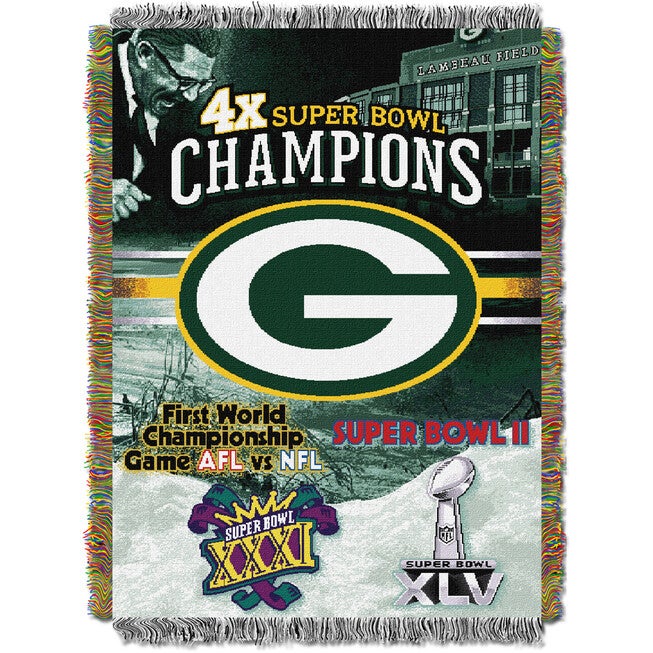 Packers Commemorative Series Throw, MULTI, hi-res image number 0