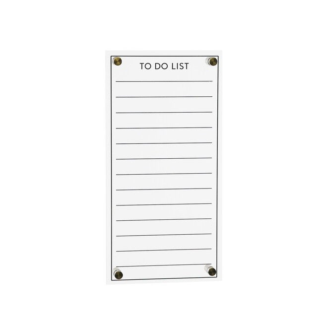 Acrylic Dry Erase To-Do List 13 inchesH, WHITE, hi-res image number null