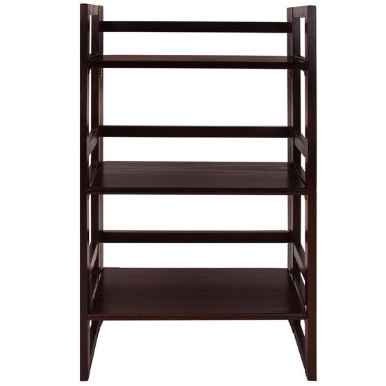 3-Shelf Folding Student Bookcase 20.75" Wide-Espresso, ESPRESSO, hi-res image number null
