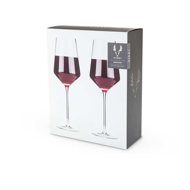 Angled Crystal Bordeaux Glasses, , alternate image number null