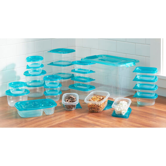 50-PC. Food Storage Container Set, GREEN, hi-res image number null
