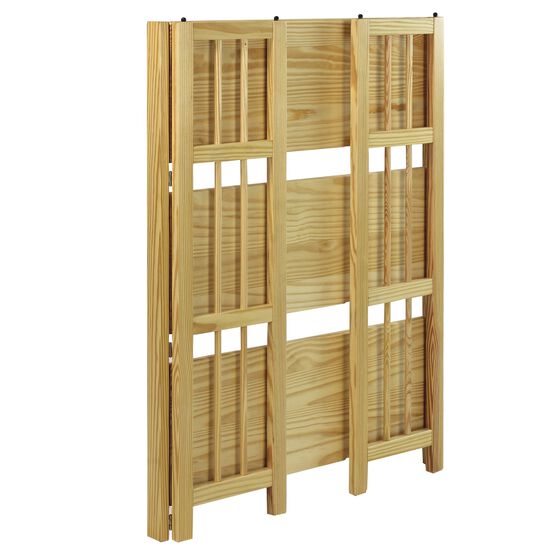 3-Shelf Folding Stackable Bookcase 27.5" Wide-Natural, , alternate image number null