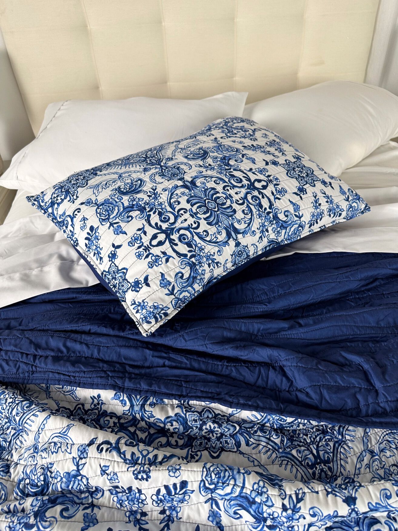 Blue Porcelain 3-Pc. Bedspread Set, , alternate image number 2