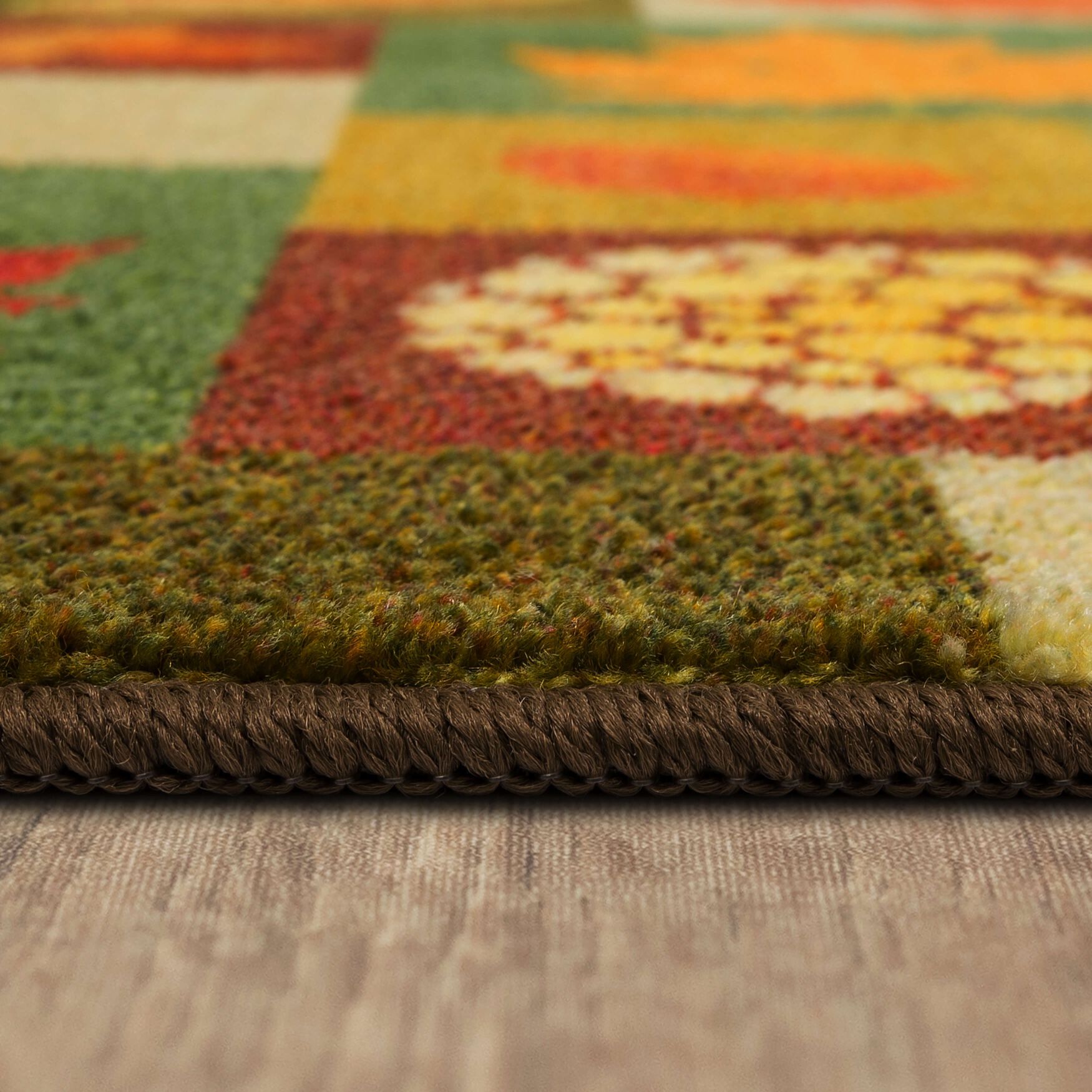 Square Fall Leaves Kitchen Rug, , alternate image number 4