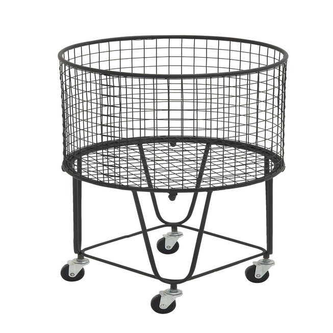 Cosmoliving By Cosmopolitan Black Storage Cart Storage Cart, BLACK, hi-res image number null