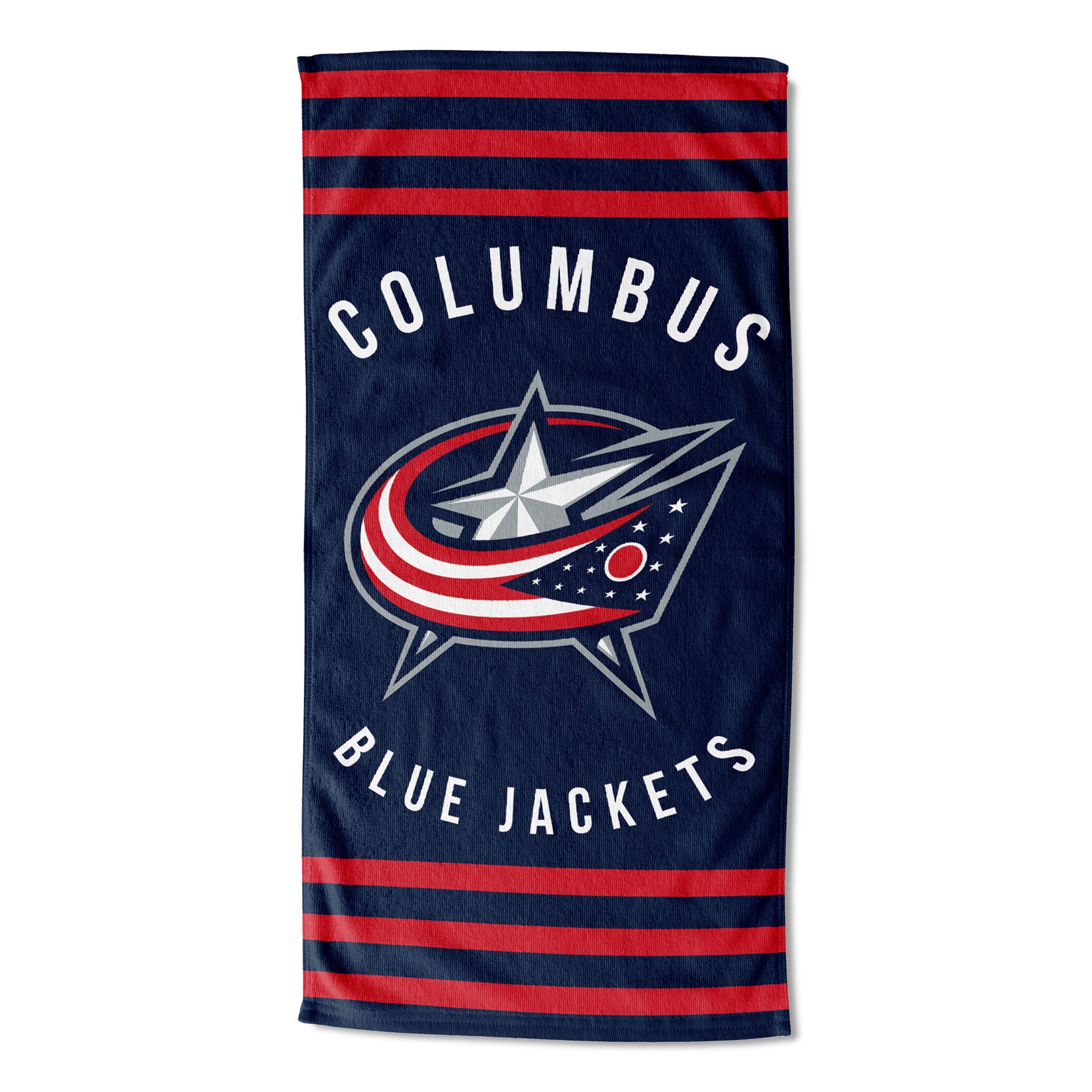 Blue Jackets Stripes Beach Towel, MULTI, hi-res image number 0