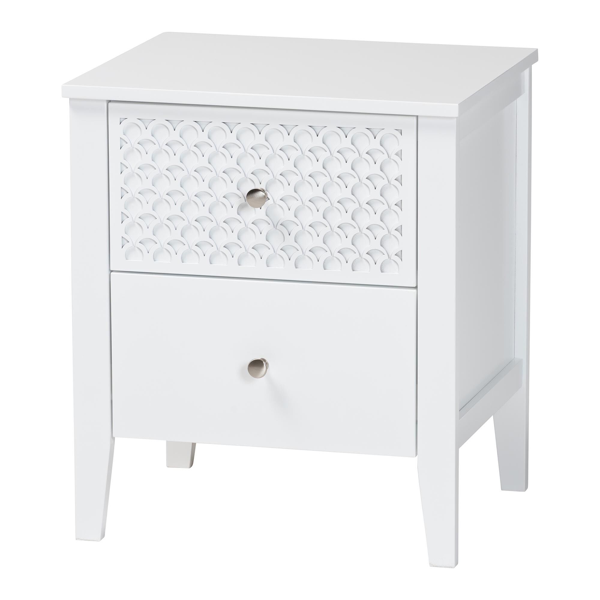Lara Nightstand, WHITE, alternate image number 1