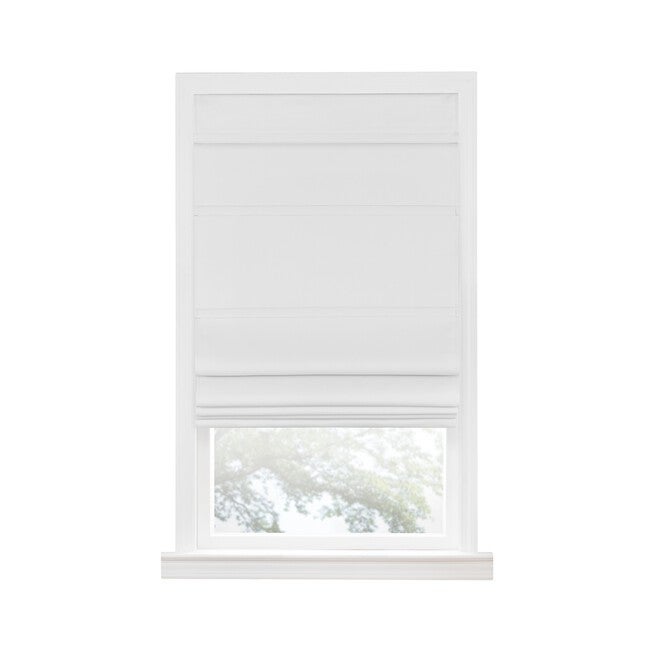 Cordless Blackout Roman Window Shade, WHITE, hi-res image number 0