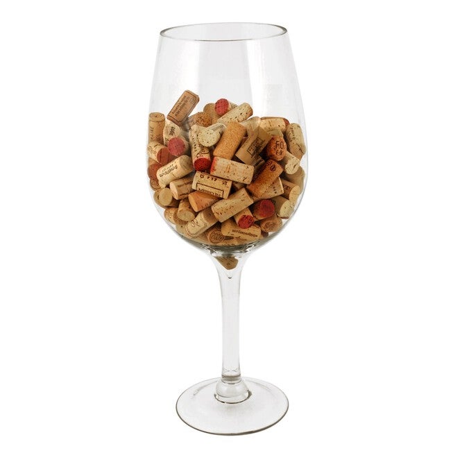 Big Bordeaux Glass: Cork Holder, CLEAR, hi-res image number 0
