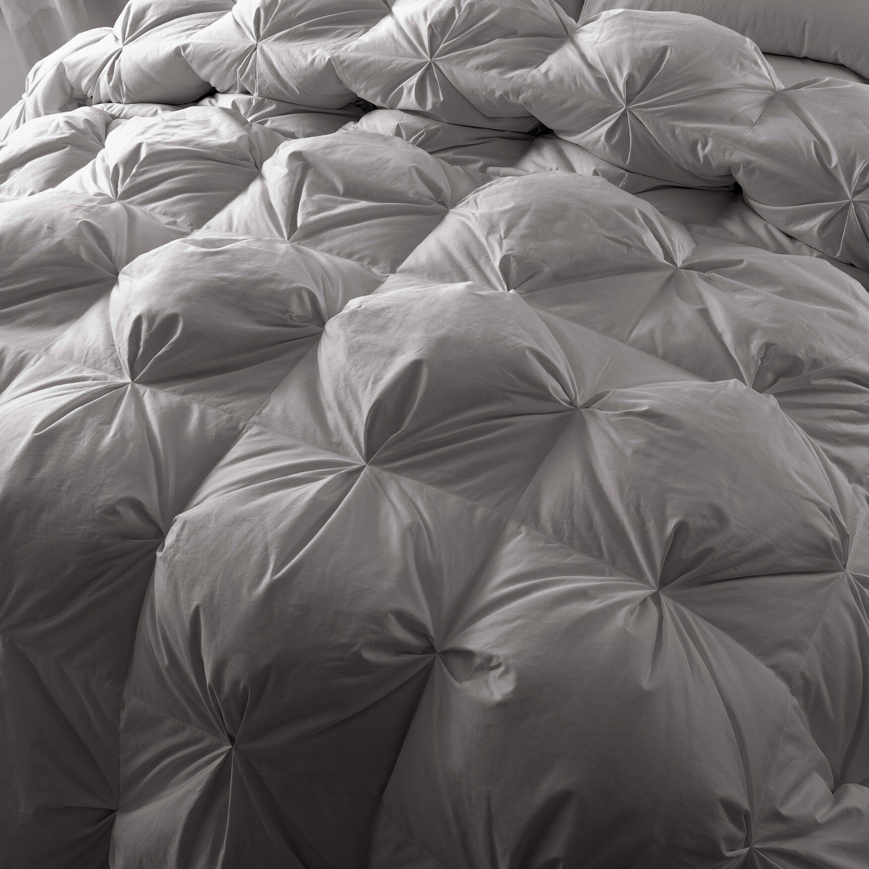Pintuck Stitch White Duck Down Comforter, , alternate image number 2