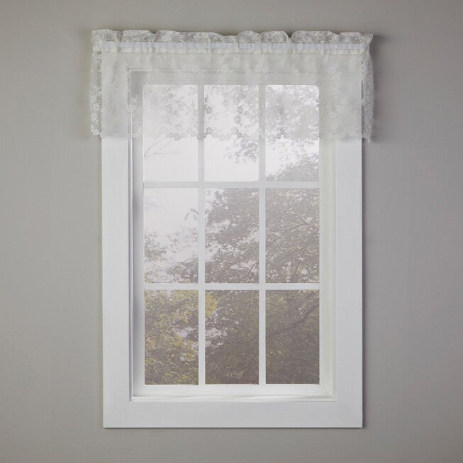 Petite Fleur Lace Valance, IVORY, hi-res image number null