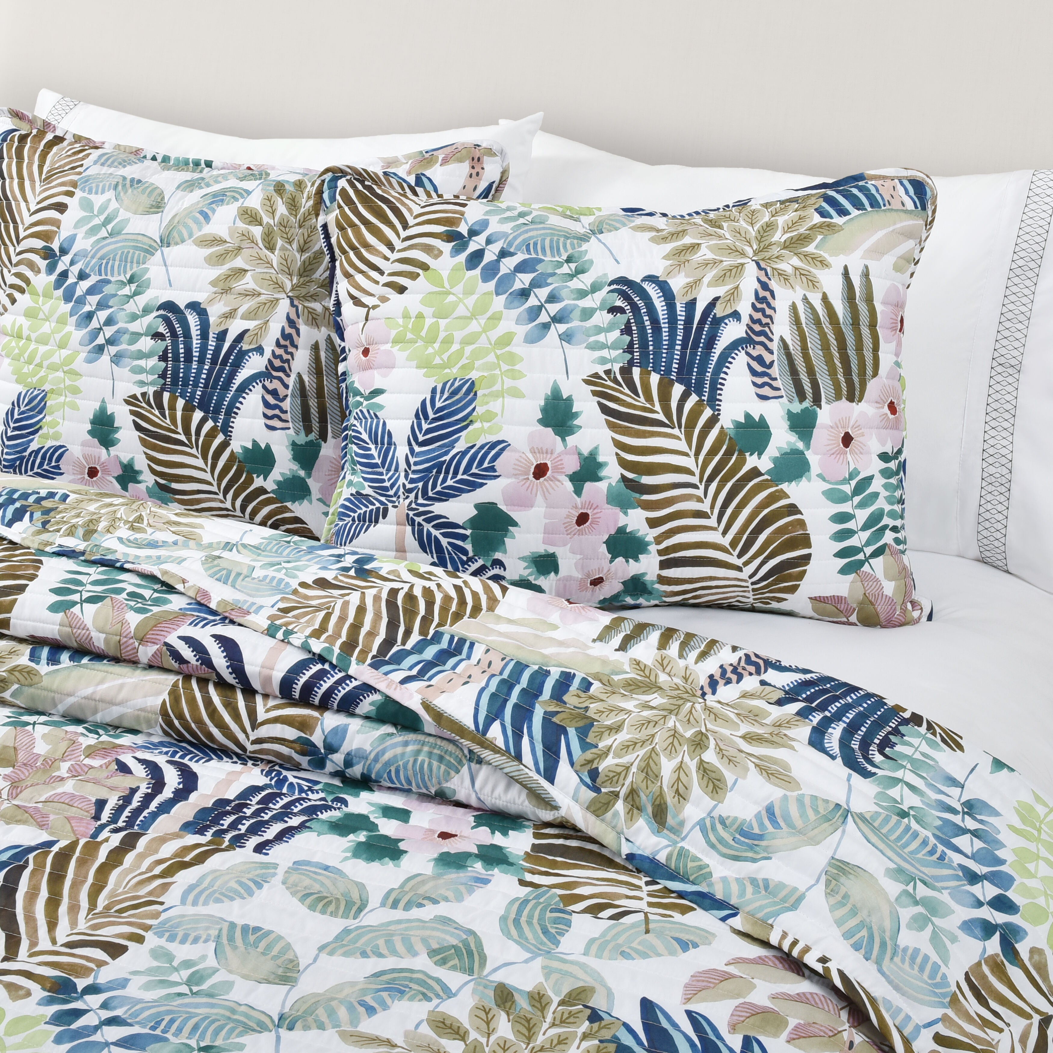 RAINFOREST TWIN/TWIN XL 2PC. QUILT SET, TEAL, alternate image number 1