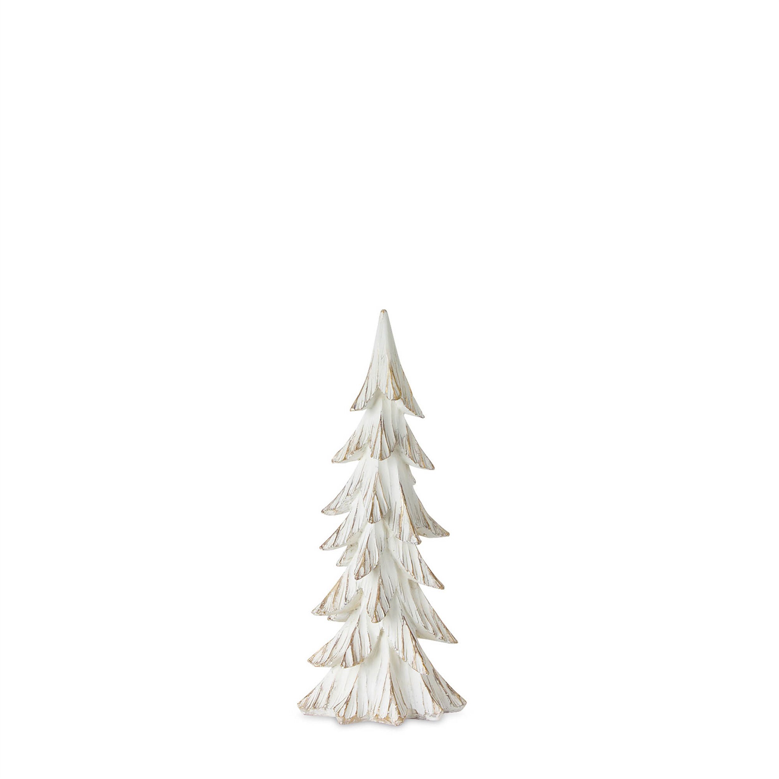 Carved Wood Design Pine Tree Decor (Set of 3), WHITE BROWN, alternate image number 5
