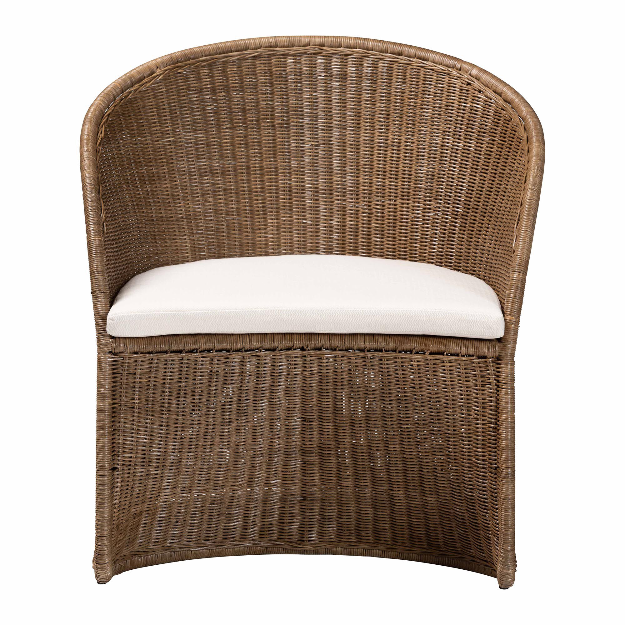 Kintamani Bohemian Greywashed Rattan Accent Chair, GREYWASHED, alternate image number 2