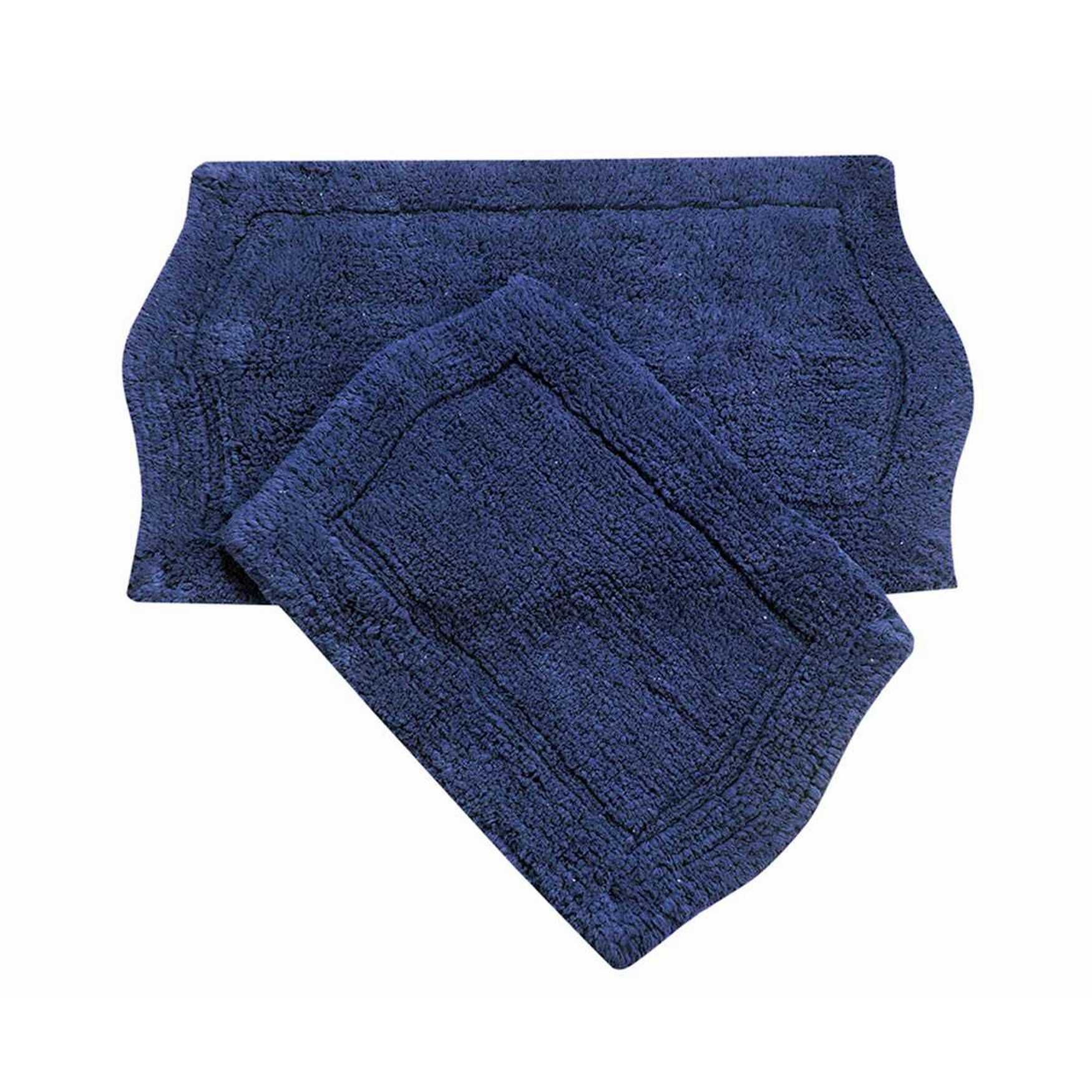Waterford 2 Piece Set Bath Rug Collection, NAVY, hi-res image number 0