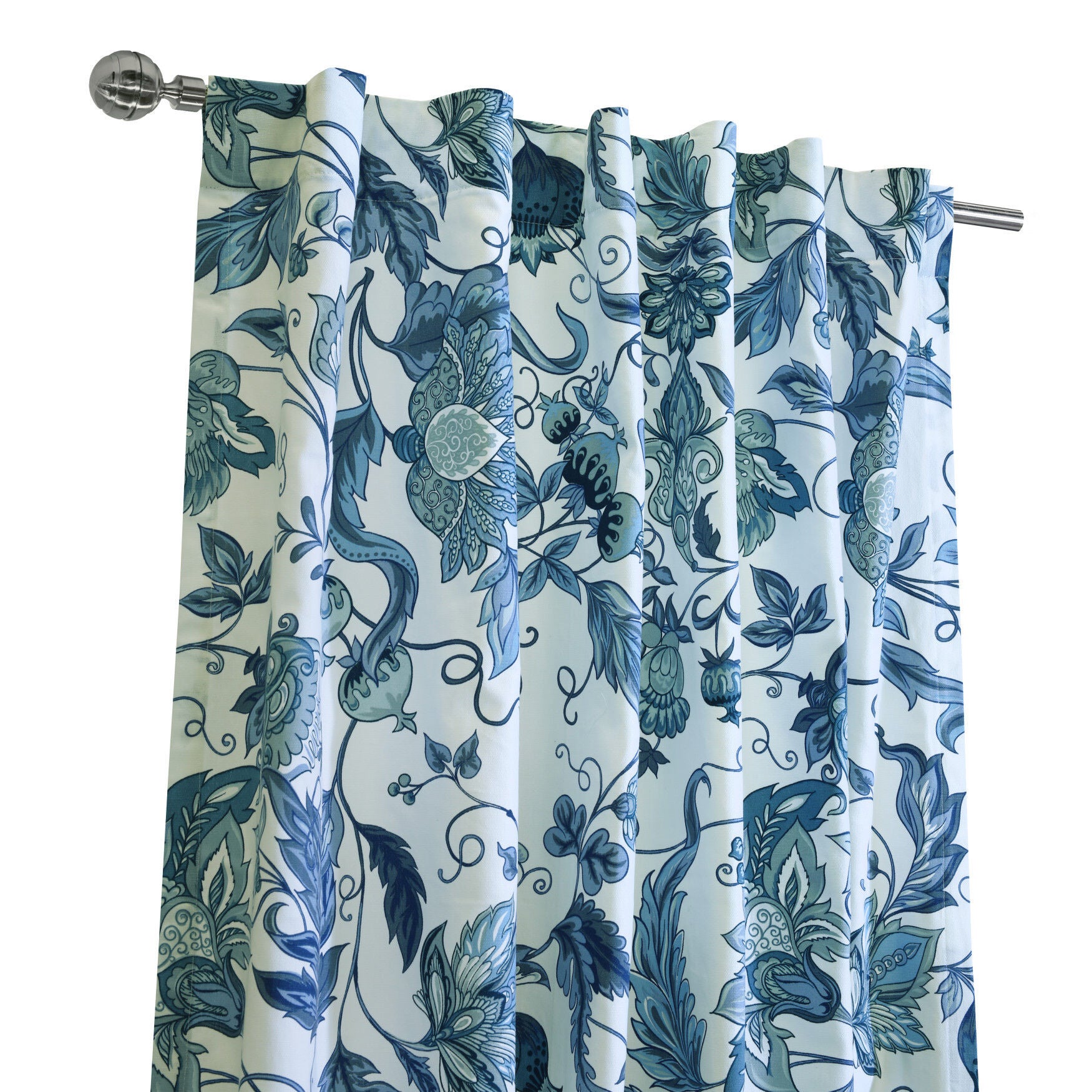 Jacobean Garden Light Filtering Dual Header Curtain Panel, , alternate image number 3