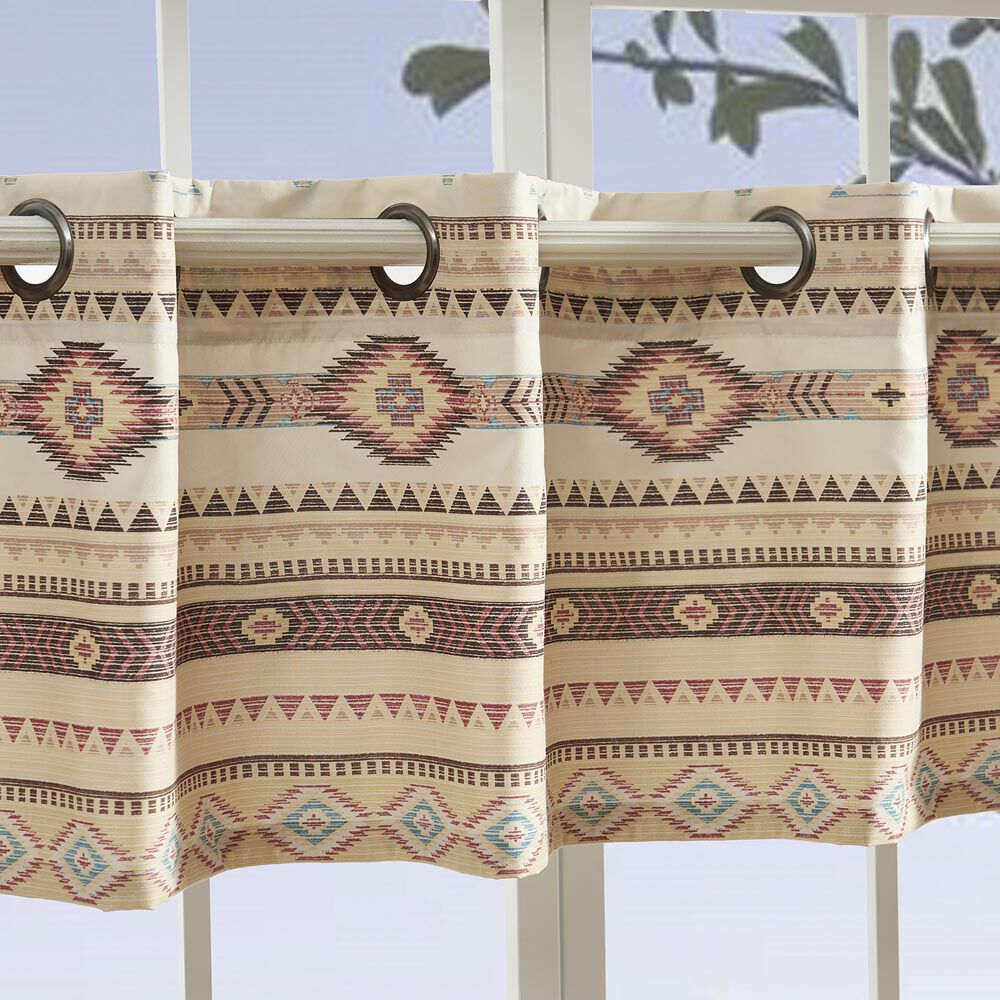 Phoenix Window Valance Curtains, Tan, TAN, alternate image number 3