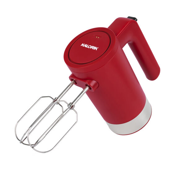 Kalorik Cordless Rechargeable Hand Mixer, Red, RED, hi-res image number null