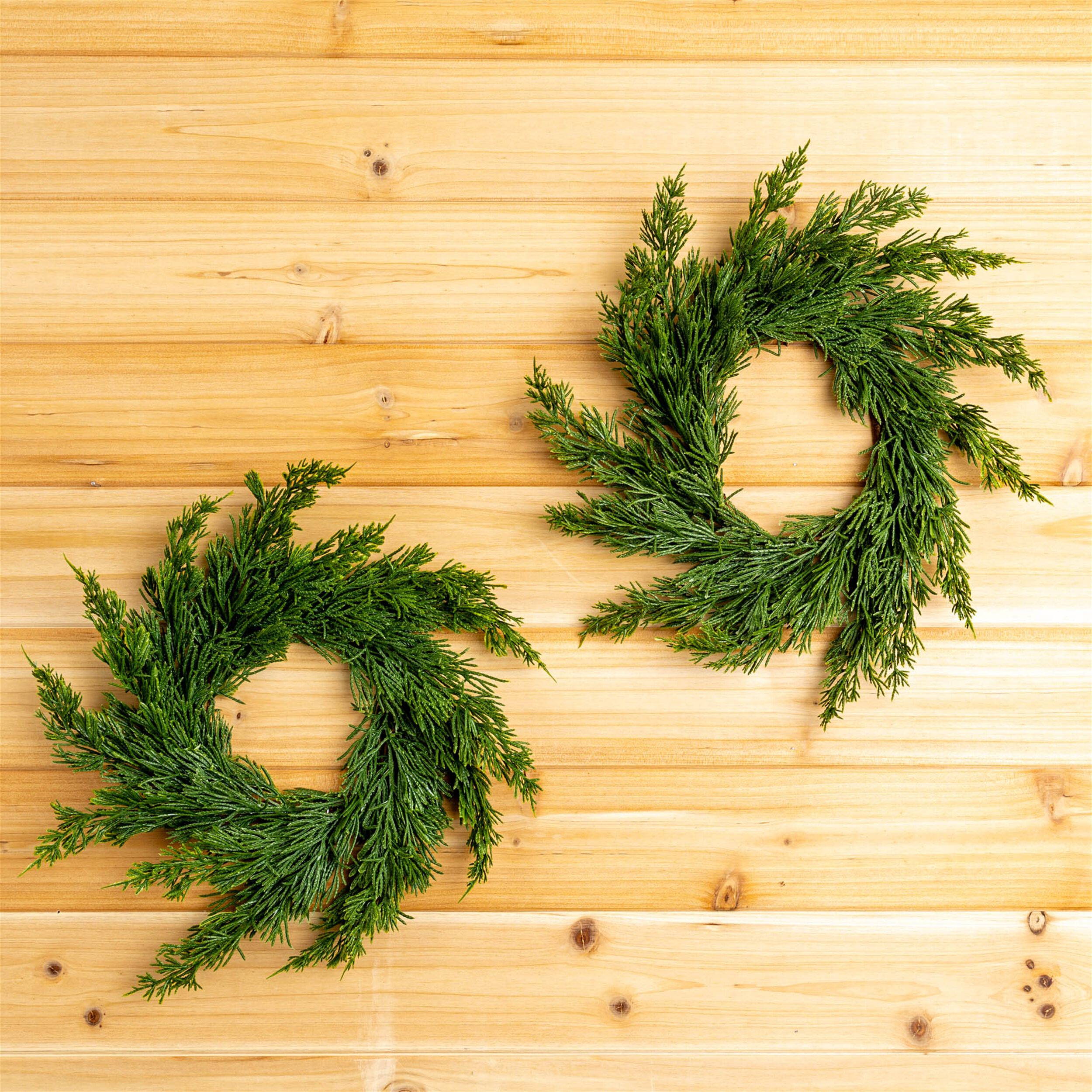 Pine Candle Ring (Set of 2), GREEN, alternate image number 4