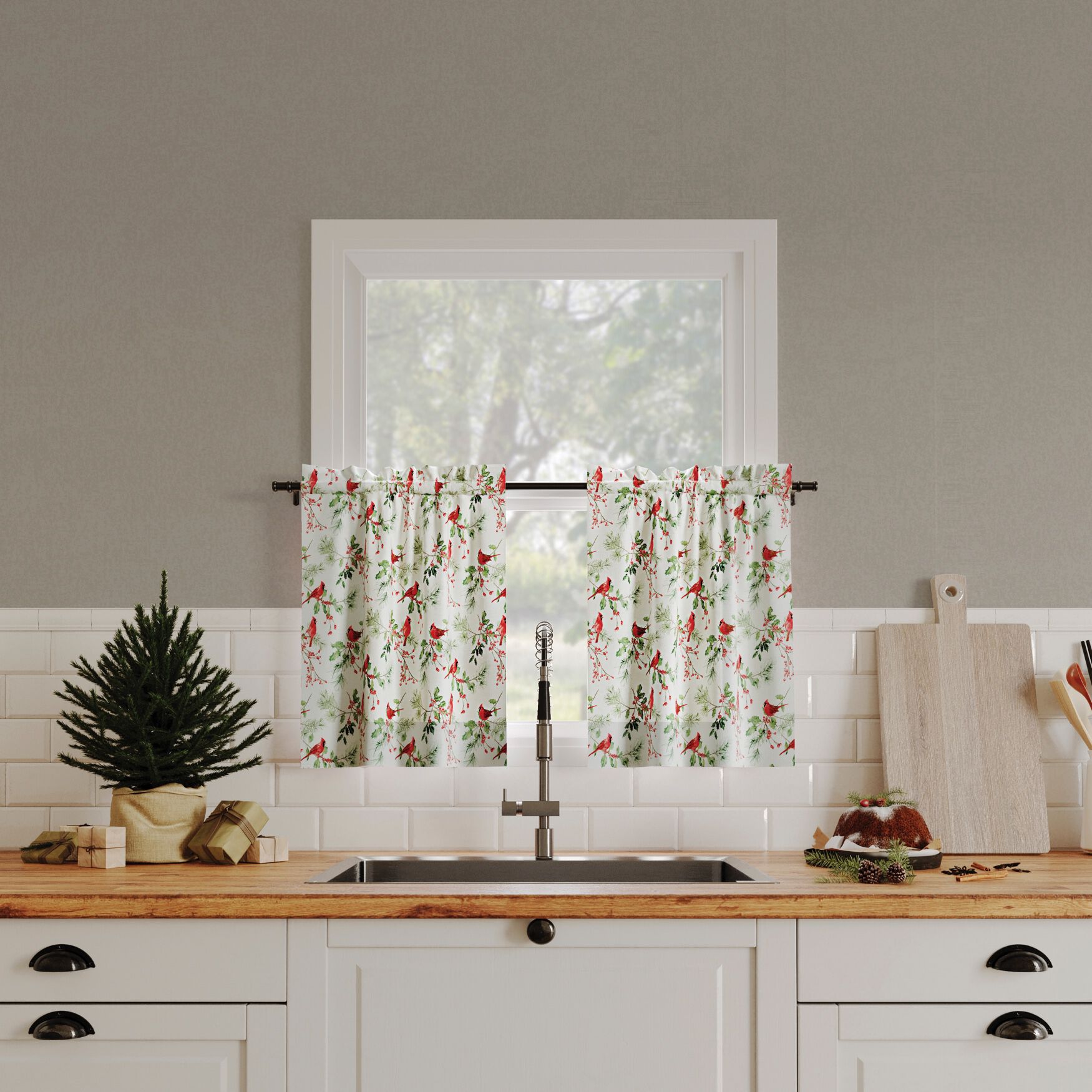 Cardinal Printed Tier & Valance, , alternate image number 3