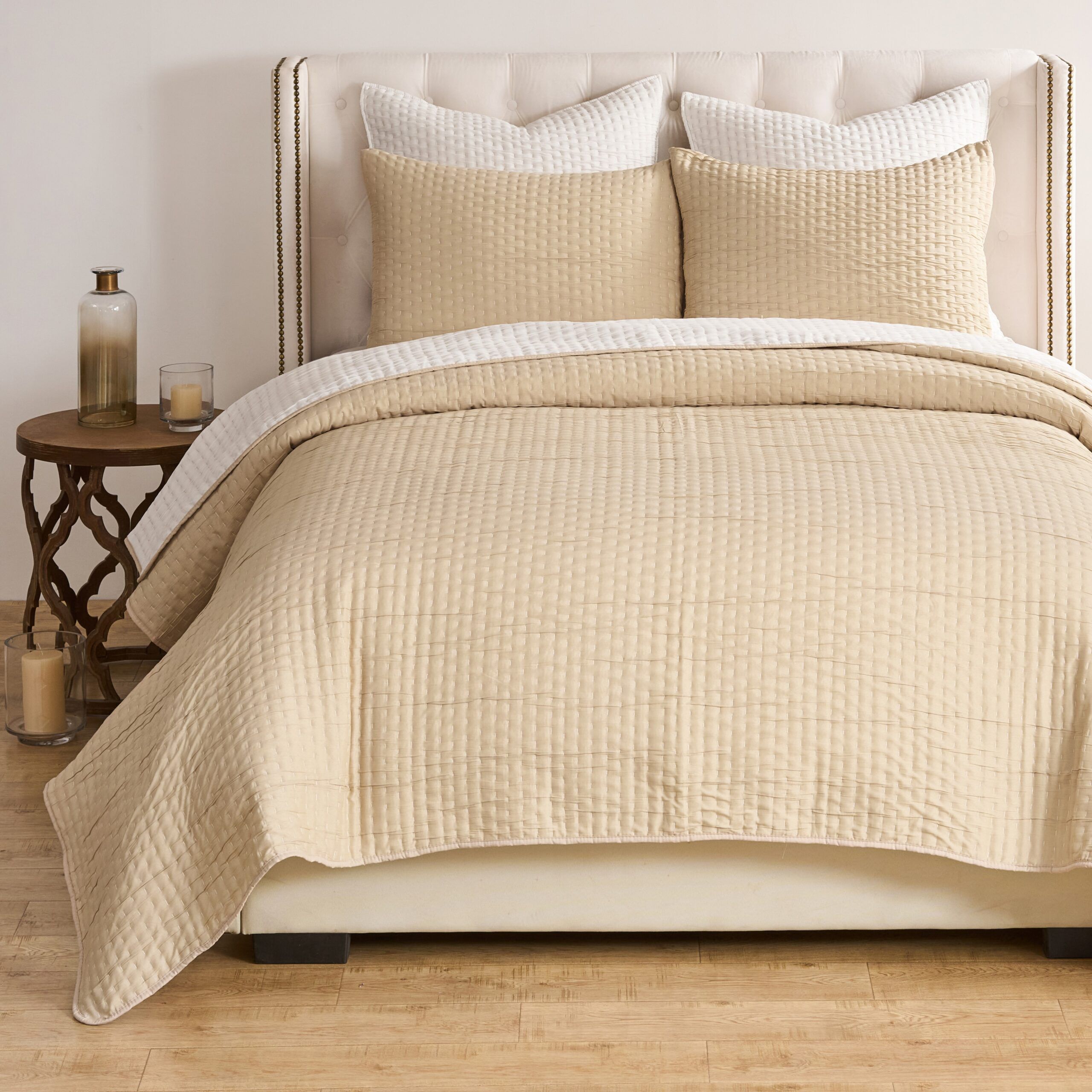 Homestead Rustic Farmhouse Matelass&eacute; Coverlet Set, NATURAL, alternate image number 1