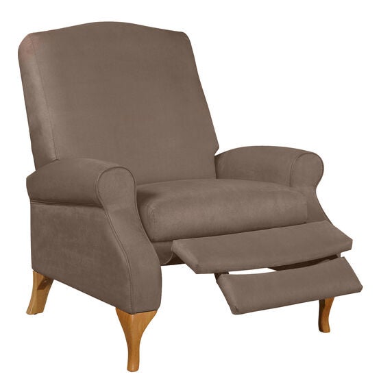 Oversized Faux Suede Push Back Recliner, MUSHROOM, hi-res image number null
