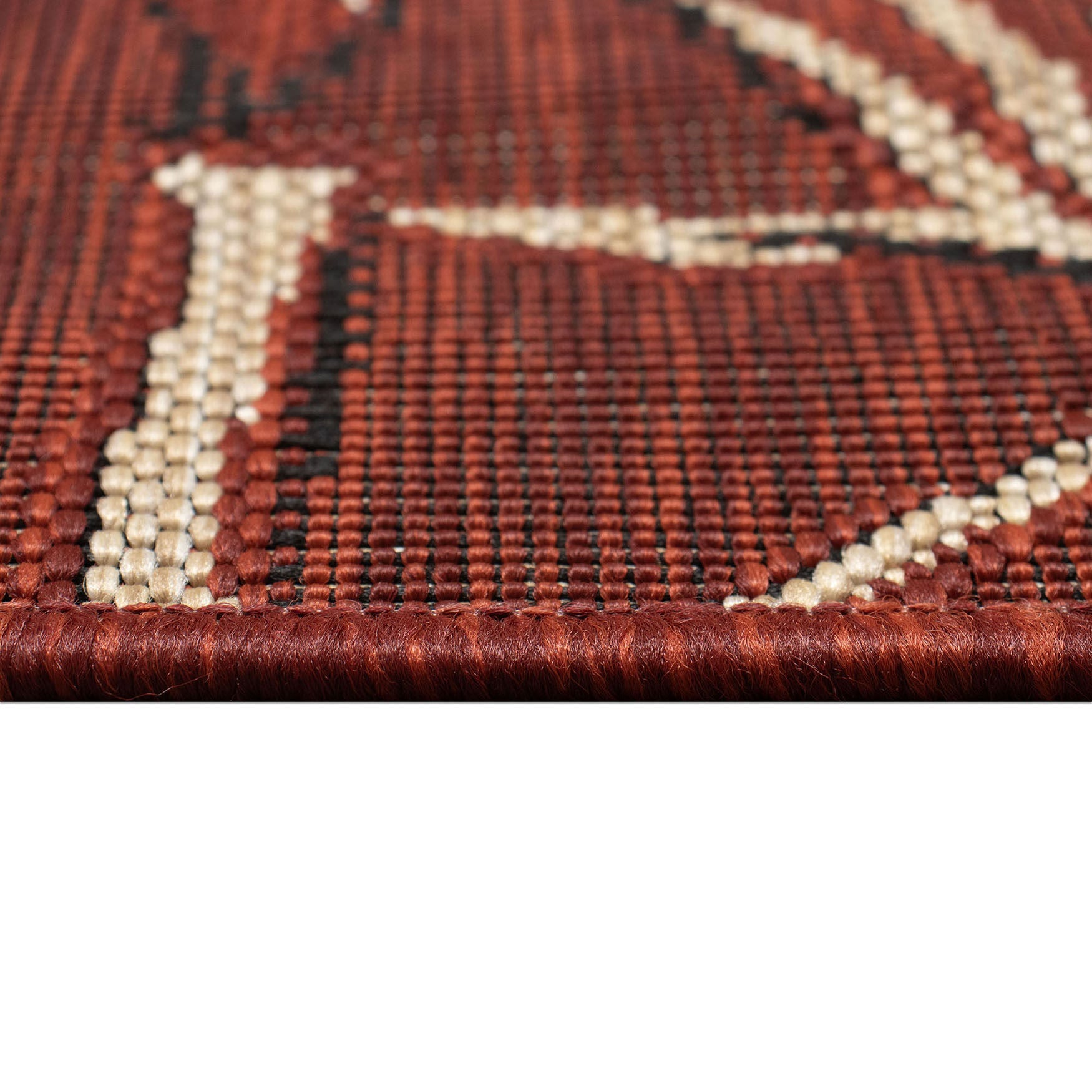 Carmel Bamboo Border Indoor/Outdoor Area Rug Chili, , alternate image number 2