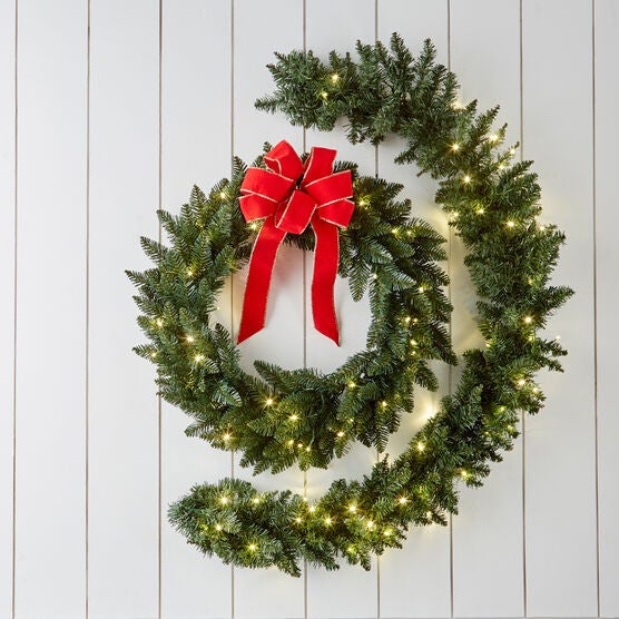 Pre-Lit Arrow Tip Wreath, , alternate image number null