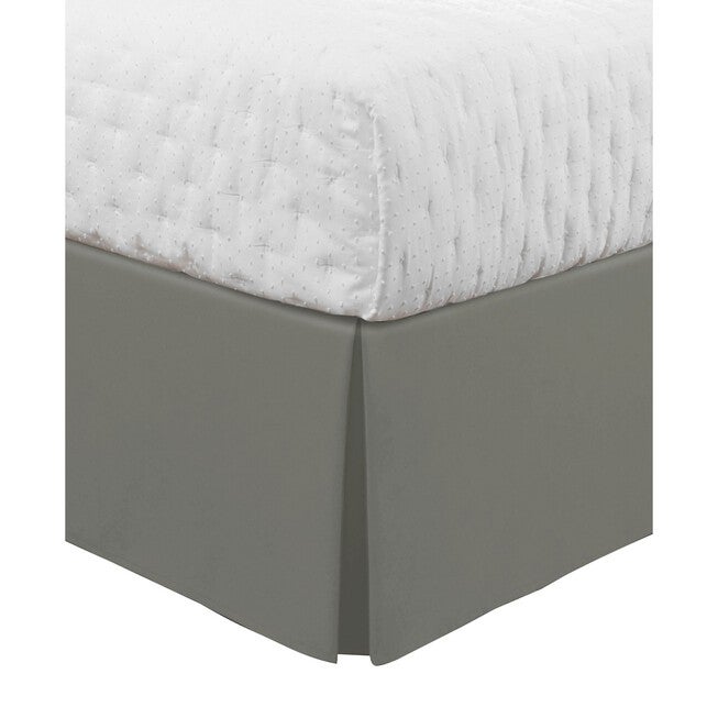 Luxury Hotel Classic Tailored 14 inches Drop Silver Bed Skirt, SILVER, hi-res image number 0