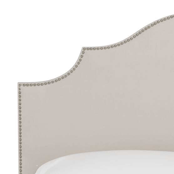 Microsuede Nail Button Botched Headboard, , alternate image number null