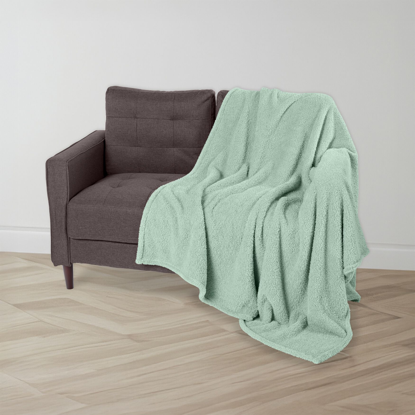 HGTV Butter Sherpa Faux Fur Throw, , alternate image number 5
