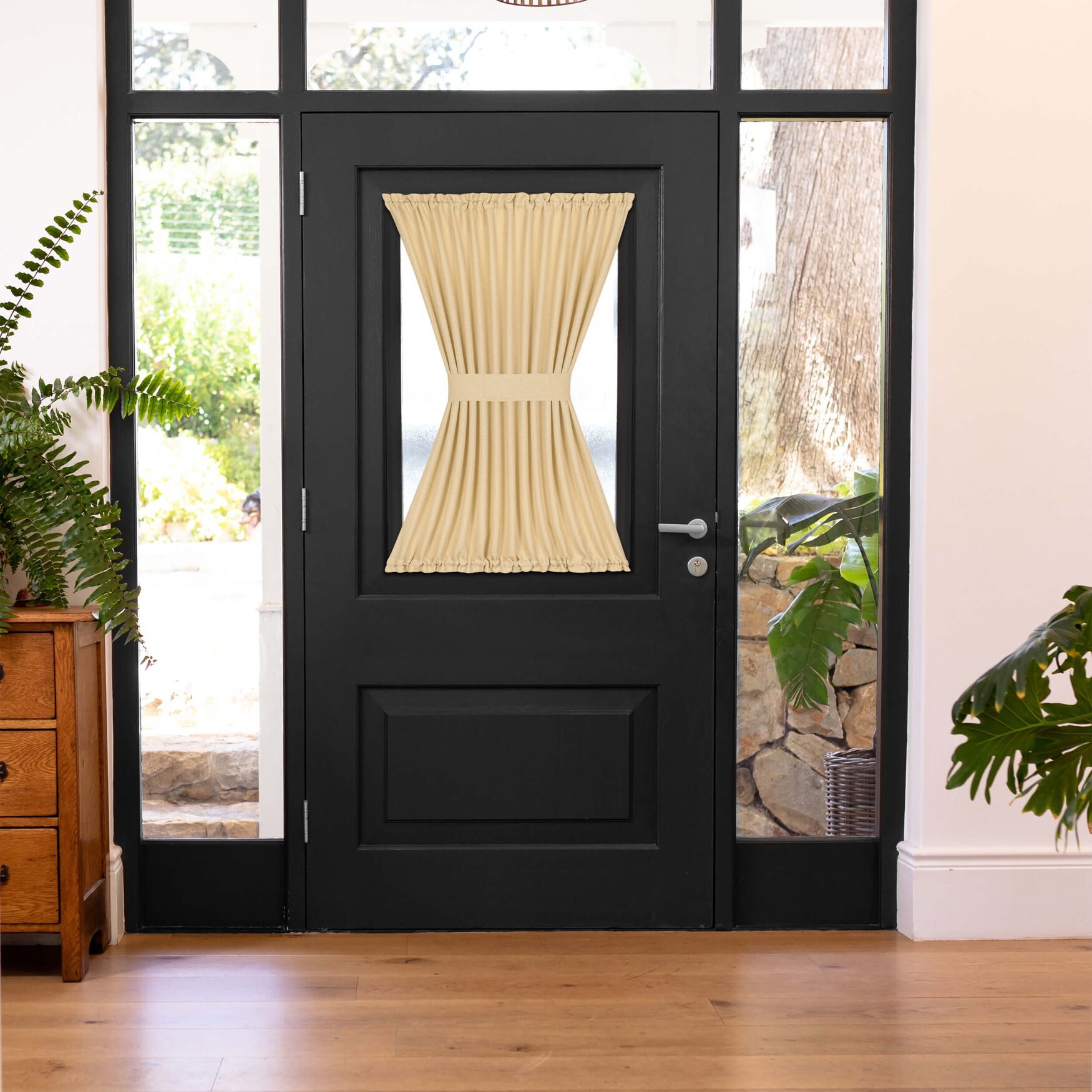 Darcy Rod Pocket Door Panel With Tieback, TAN, hi-res image number 0