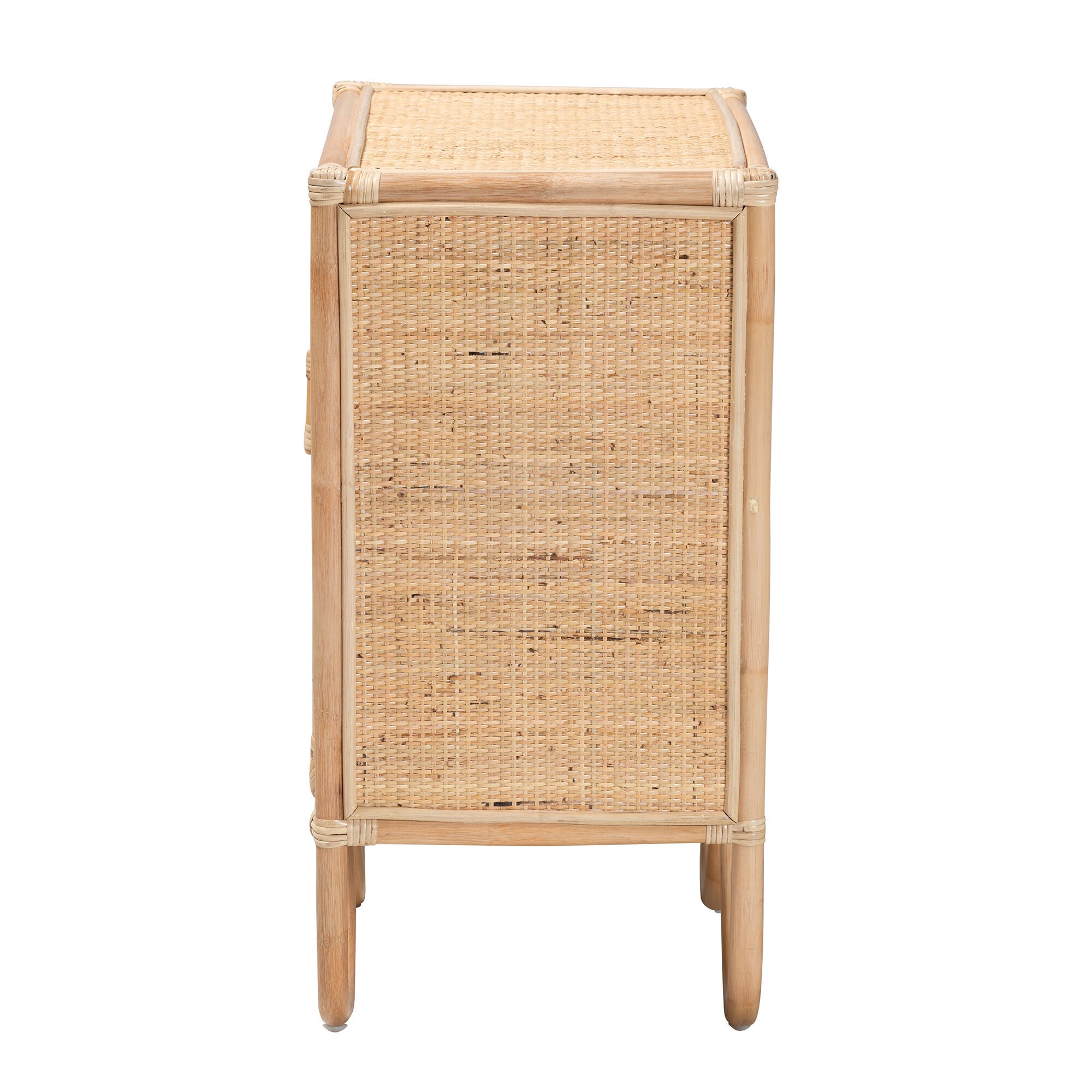 Acelin Modern Bohemian Natural Brown Rattan Nightstand, NATURAL BROWN, alternate image number 5