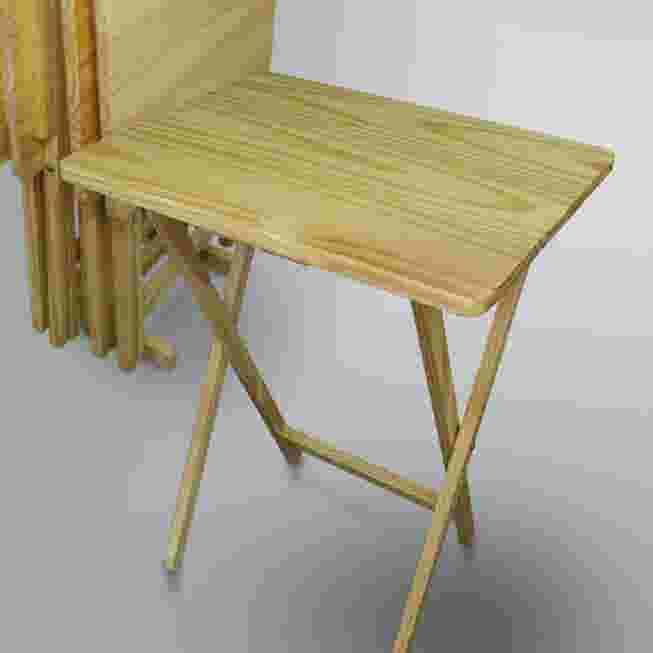 Table with foldable legs photographed at angle