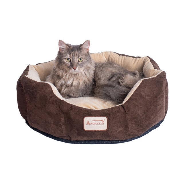 Cozy Pet Bed, Mocha/Beige For Cats And Extra Small Dogs, BEIGE MOCHA, hi-res image number 0