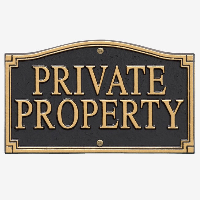 Private Property Statement Plaque, , on-hover image number 1