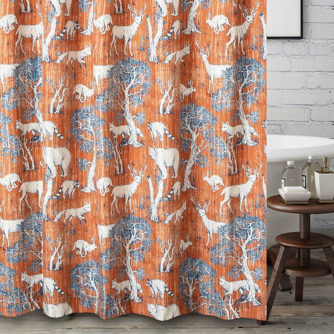 Menagerie Saffron Bath Shower Curtain, SAFFRON, hi-res image number null