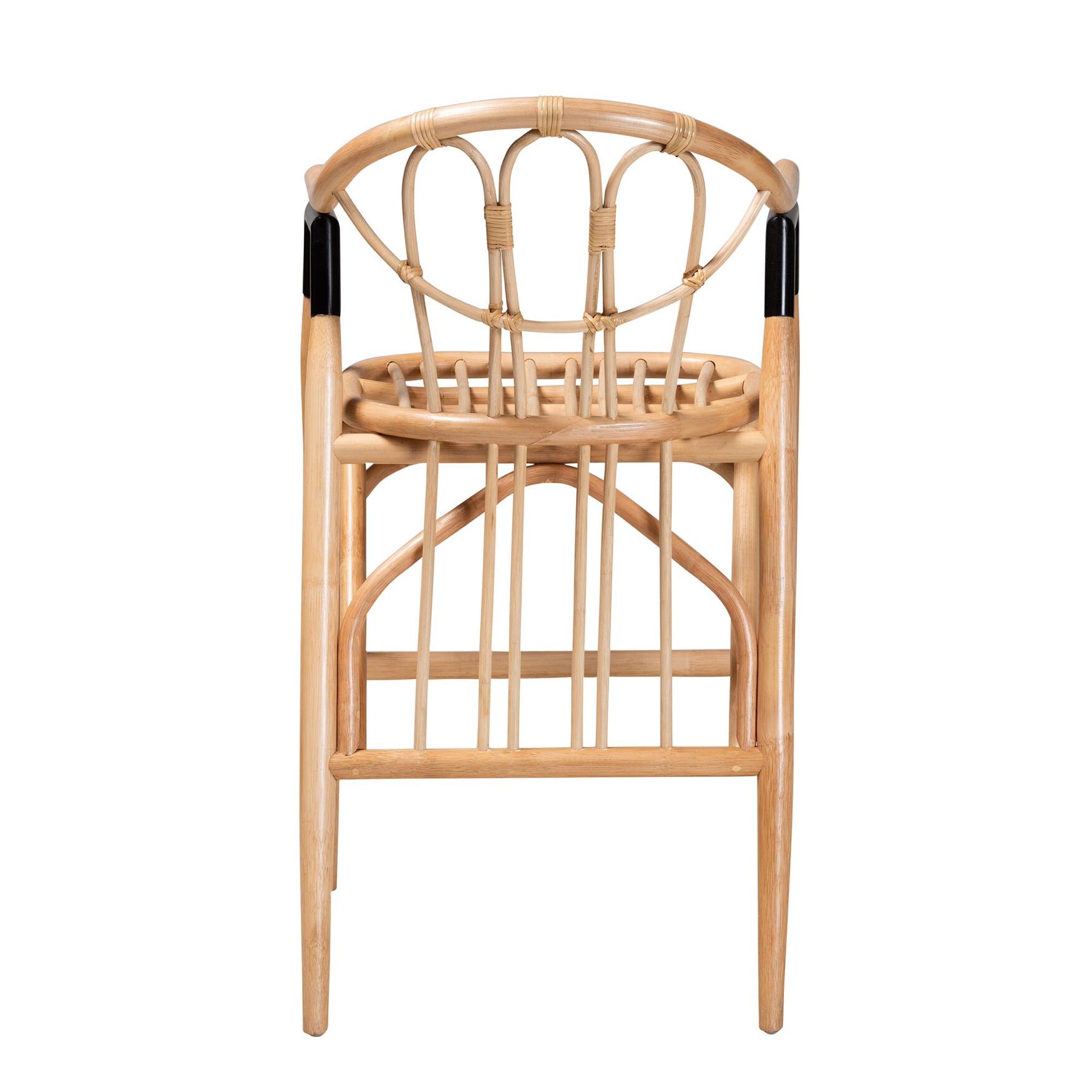 Cyntia Modern Bohemian Natural Brown Rattan Counter Stool, , alternate image number 3