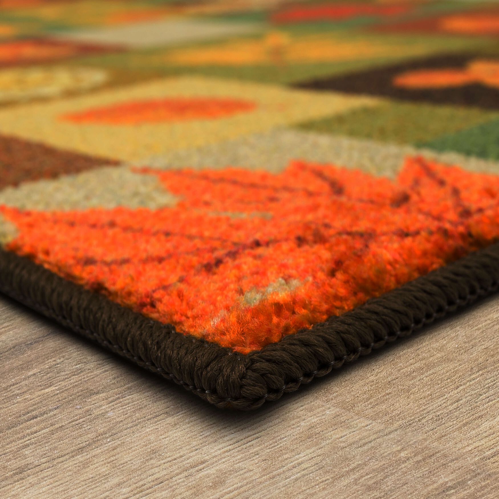Square Fall Leaves Kitchen Rug, , on-hover image number 1